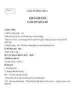 Giáo án Tiếng Việt 2 tuần 4 bài: Tập làm văn  Cảm ơn, xin lỗi