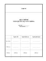 Quy trình giải quyết sự cố y khoa cập nhật theo thông tư 432018TTBYT ngày 26122018 của Bộ Y tế về việc hướng dẫn phòng ngừa sự cố y khoa trong các cơ sở khám bệnh, chữa bệnh.
