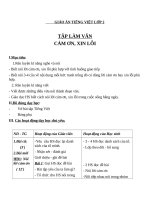 Giáo án Tiếng Việt 2 tuần 4 bài: Tập làm văn  Cảm ơn, xin lỗi