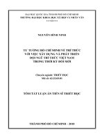 TƯ TƯỞNG hồ CHÍ MINH về TRÍ THỨC với VIỆC xây DỰNG và PHÁT TRIỂN đội NGŨ TRÍ THỨC VIỆT NAM TRONG THỜI kỳ đổi mới tt 