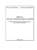 DỊCH VỤ DÂN SỐ - KẾ HOẠCH HÓA GIA ĐÌNH (Tài liệu dùng cho Chương trình bồi dưỡng nghiệp vụ dân số-kế hoạch hoá gia đình)