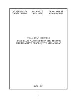 THAM LUẬN HỘI THẢO ĐÁNH GIÁ 05 NĂM THỰC HIỆN CHỦ TRƯƠNG, CHÍNH SÁCH VÀ PHÁP LUẬT VỀ KHOÁNG SẢN