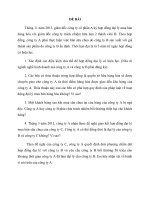 Bài tậo nhóm tháng 2 luật thương mại module2  đề bài tháng 11 năm 2011, giám đốc công ty cổ phần a ký hợp đồng đại lý mua bán hàng hóa với giám đốc cô 