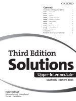 Oxford solutions upper intermediate essentials teacher’s book 3rd edition