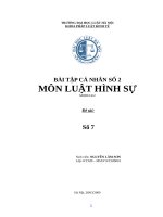 Lợi dụng lúc gia đình b ngủ trưa không đóng cửa, a lẻn và nhà b lấy chiếc xe đạp mini nhật   bài tập cá nhân môn luật hình sự 