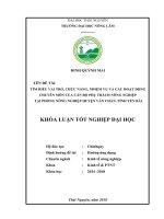 Tìm hiểu vai trò, chức năng, nhiệm vụ và các hoạt động chuyên môn của cán bộ, phụ trách, nông nghiệp tại phòng nông nghiệp huyện văn chấn   tỉnh yên bái 