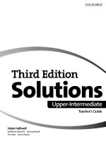 Oxford solutions upper intermediate teachers guide 3rd edition