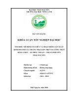 Tìm hiểu mô hình tổ chức và hoạt động sản xuất kinh doanh của trang trại lợn thịt gia công trần đăng chất, xã phúc thuận   thị xã phổ yên thái nguyên 