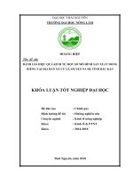 Đánh giá hiệu quả kinh tế một số mô hình sản xuất dong riềng tại địa bàn xã cư lễ   huyện na rì   tỉnh bắc kạn 