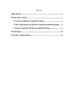 Vai trò của hội bảo vệ người tiêu dùng trong việc bảo vệ người tiêu dùng ở việt nam 