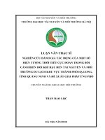 Nghiên cứu đánh giá tác động của một số hiện tượng thời tiết cực đoan trong bối cảnh BĐKH đến tài nguyên và môi trường du lịch khu vực thành phố hạ long, tỉnh quảng ninh và đề xuất giải pháp ứng phó 
