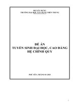 ĐỀ ÁN TUYỂN SINH ĐẠI HỌC, CAO ĐẲNG HỆ CHÍNH QUY TRƯỜNG ĐẠI HỌC XÂY DỰNG MIỀN TRUNG