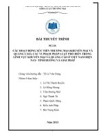 Các hoạt động xúc tiến thương mại ( khuyến mại và quảng cáo)  các vi phạm pháp luật phổ biến trong lĩnh vực khuyến mại và quảng cáo ở việt nam hiên na 