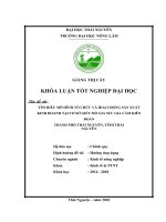 Tìm hiểu mô hình tổ chức và hoạt động sản xuất kinh doanh tại cơ sở giết mổ gia súc gia cầm kiên đoàn   thành phố thái nguyên   tỉnh thái nguyên 