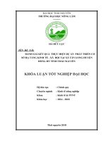 Đánh giá kết quả thực hiện dự án phát triển cơ sở hạ tầng kinh tế   xã hội tại xã tân long   đồng hỷ 