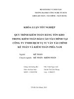 Kiểm toán hàng tồn kho trong kiểm toán báo cáo tài chính tại CT TNHH dịch vụ tư vấn tài chính kế toán   kiếm toán phía nam (AASCS) 
