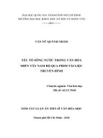 YẾU tố SÔNG nước TRONG văn hóa MIỀN tây NAM bộ QUA PHIM tài LIỆU TRUYỀN HÌNH tt 