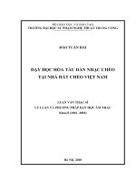 Dạy học hòa tấu dàn nhạc chèo tại nhà hát chèo việt nam 