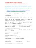 BÀI tập ôn hè TIẾNG ANH 6