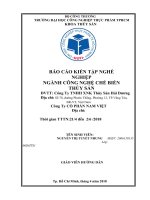 BÁO CÁO KIẾN TẬP NGHỀ NGHIỆP NGÀNH CÔNG NGHỆ CHẾ BIẾN THỦY SẢN Công Ty TNHH XNK Thủy Sản Hải Dương