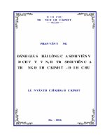 Đánh giá sự hài lòng của sinh viên về dịch vụ tư vấn, hỗ trợ cho sinh viên của trường đại học kinh tế   đại học huế 