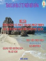 TIỀM NĂNG VÀ THỰC TRẠNG PHÁT TRIỂN  DU LỊCH SINH THÁI BIỂN ĐẢO PHÚ QUỐC