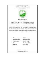 Ứng dụng phương pháp tập huấn khuyến nông để đánh giá nhu cầu tập huấn và mức độ tham gia của người dân tại xã kim phượng   huyện định hóa   tỉnh thái nguyên 