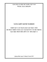 skkn THIẾT kế và sử DỤNG bài tập THỰC TIỄN để PHÁT TRIỂN NĂNG lực GIẢI QUYẾT vấn đề TRONG dạy học PHẦN hóa hữu cơ   hóa học 11 