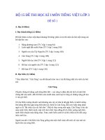 TUYỂN TẬP 15 ĐỀ THI HỌC KỲ MÔN TIẾNG VIỆT LỚP 3