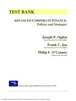 Test bank for advanced corporate finance 1st edition by ogden 