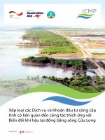 Xếp loại các Dịch vụ và Khoản đầu tư công cấp tỉnh có liên quan đến công tác thích ứng với Biến đổi khí hậu tại đồng bằng sông Cửu Long