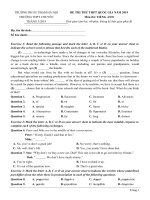 38  đề thi thử THPTQG môn tiếng anh   THPT chuyên ĐHSP   hà nội   lần 2   năm 2019 (có lời giải chi tiết) 
