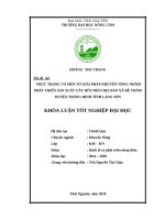 Thực trạng và một số giải pháp khuyến nông nhằm phát triển sản xuất cây hồi trên địa bàn xã đề thám   huyện tràng định   tỉnh lạng sơn 