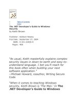 Addison wesley the dot NET developers guide to windows security oct 2004 ISBN 0321228359  