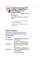 Wiley assembly language step by step programming with DOS and linux 2nd edition may 2000 ISBN 0471375233  