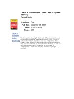 Que oracle 9i fundamentals i exam cram 2 nov 2004 ISBN 0789732653  