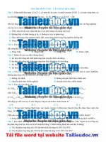 Phần II   trắc nghiệm lý thuyết đại cương và vô cơ   3  tốc độ phản ứng   cân bằng hóa học image marked 