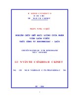 Nghiên cứu sự hài lòng của nhân viên làm việc tại công ty khounmixay – lào 