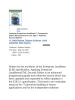 Addison wesley applying enterprise javabeans 2nd edition may 2003 ISBN 0201914662  