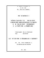 Nâng cao chất lượng dịch vụ chăm sóc khách hàng cá nhân sử dụng dịch vụ internet của VNPT thừa thiên huế 