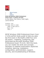 Que MCSE windows 2000 professional exam cram 2 exam 70210 2nd edition apr 2003 ISBN 0789728729  