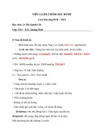 BÁO cáo THỰC HÀNH CHĂM sóc dược