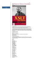 Wrox XSLT programmers reference 2nd edition apr 2001 ISBN 1861005067  