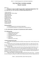 CÁC LỆNH TRONG GIAO DỊCH VÀ KINH DOANH THỊ TRƯỜNG CHỨNG KHOÁN