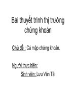 ĐỀ TÀI CHỌN CÁ MẬP TRÊN THỊ TRƯỜNG CHỨNG KHOÁN