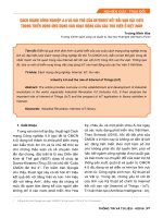 Cách mạng công nghiệp 4.0 và vai trò của Internet kết nối vạn vật (IoT) trong triển vọng ứng dụng vào hoạt động của các thư viện ở Việt Nam