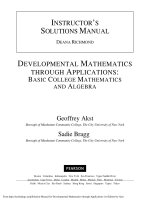Solution manual for developmental mathematics through applications 1st edition by akst 
