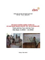 KẾ HOẠCH PHÒNG CHỐNG THIÊN TAI CÓ HOÀ NHẬP NGƯỜI KHUYẾT TẬT TẠI XÃ ĐOÀN KẾT