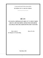 ĐỀ ÁN XÂY DỰNG CHÍNH QUYỀN ĐIỆN TỬ VÀ PHÁT TRIỂN DỊCH VỤ ĐÔ THỊ THÔNG MINH TỈNH NINH BÌNH GIAI ĐOẠN 2018–2023, ĐỊNH HƯỚNG ĐẾN NĂM 2030