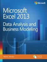 Microsoft excel 2013 data analysis and business modeling 
